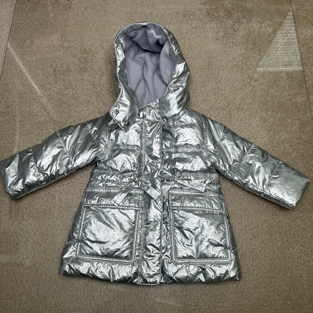 J CREW CREWCUTS PLATINUM GIRLS JACKET TODDLER SZ 2